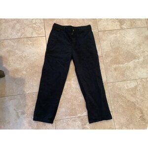 Boys George Uniform straight leg Adjustable Waistband -Black Size 14H Husky EUC
